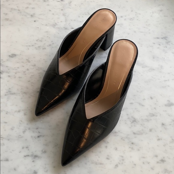 Zara Shoes - Zara Pointed Toe Black Mules